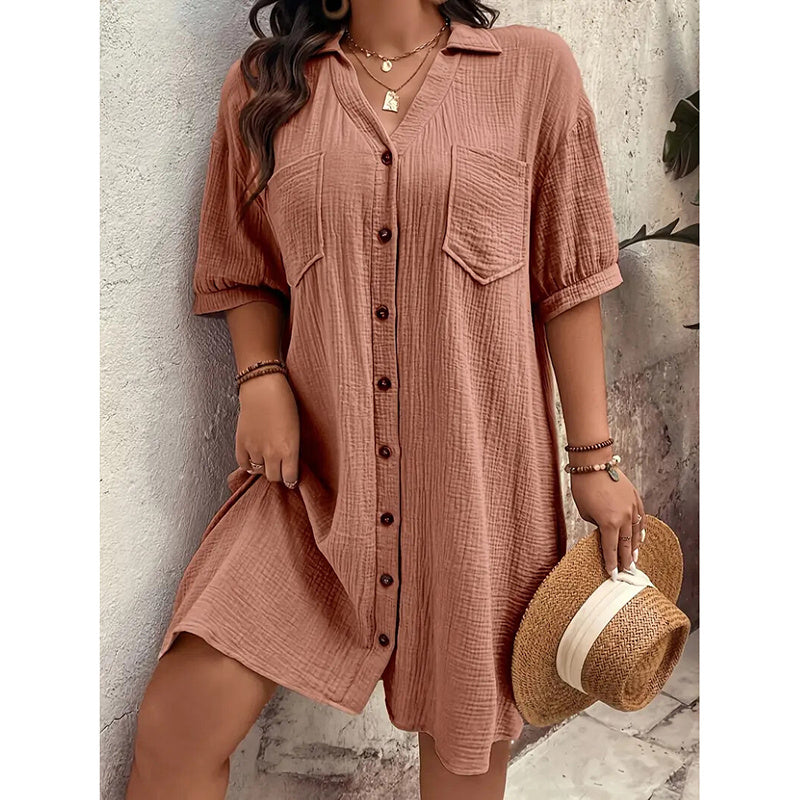 Women's Cotton Shirt Dress