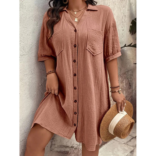 Women's Cotton Shirt Dress