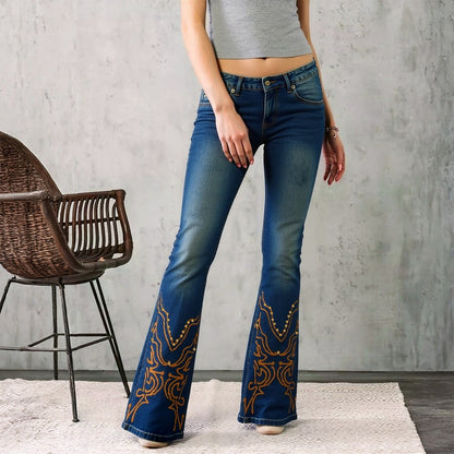 Women's High-Waist Heart Cut-out Jeans
