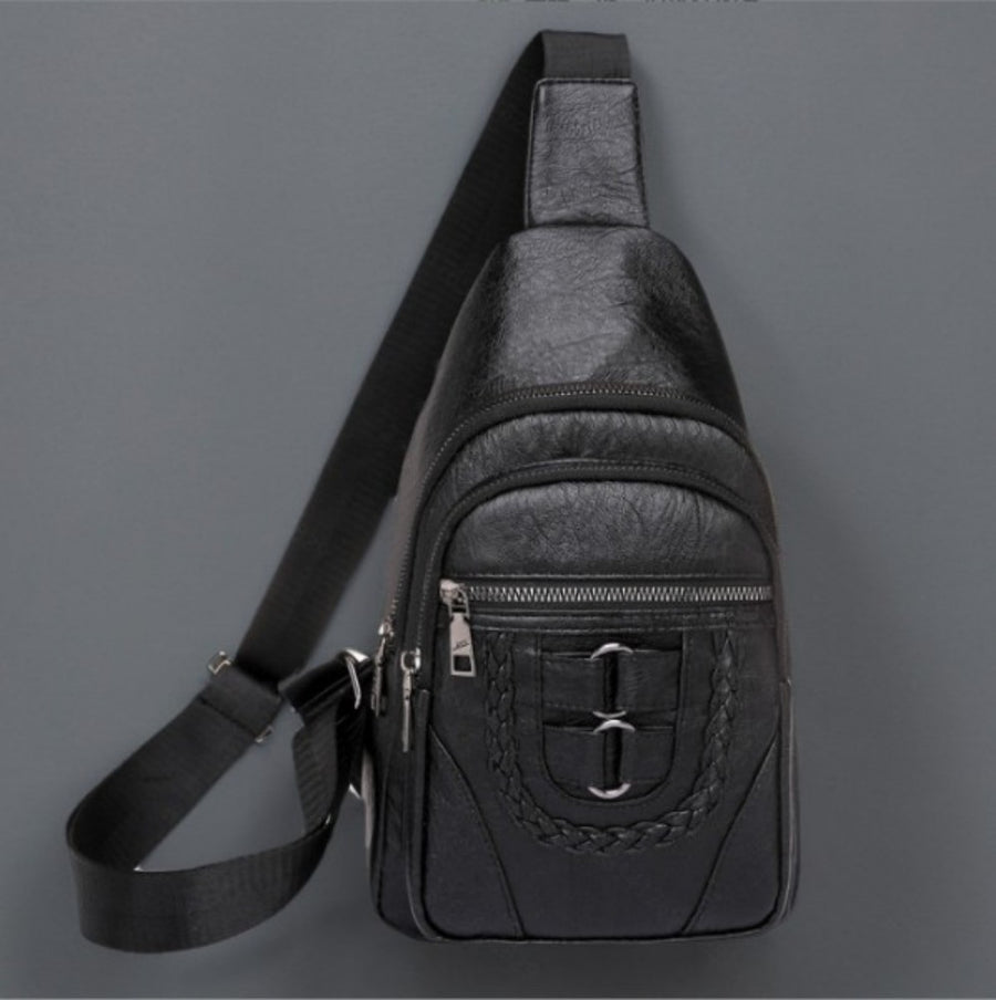Retro Leather Crossbody & Chest Bag – Unisex Men’s and Women’s Style