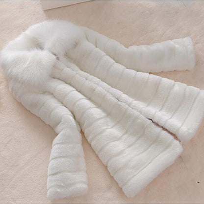 Women's Coat Rabbit Fur New Mid-length