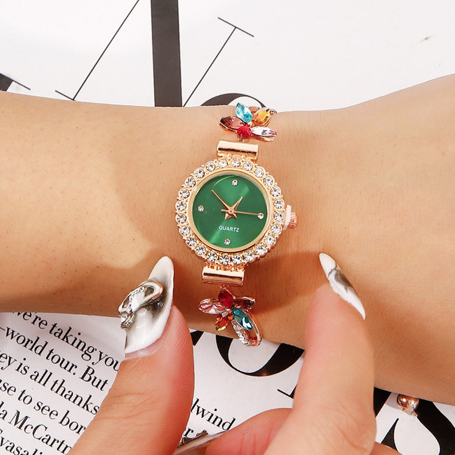 Women’s New Fashion Round Quartz Watch with Adjustable Bracelet