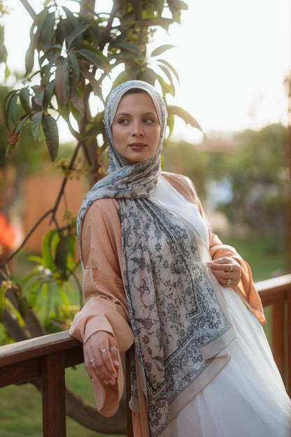 Satin Printed Hijab Printed Shawl Headscarf
