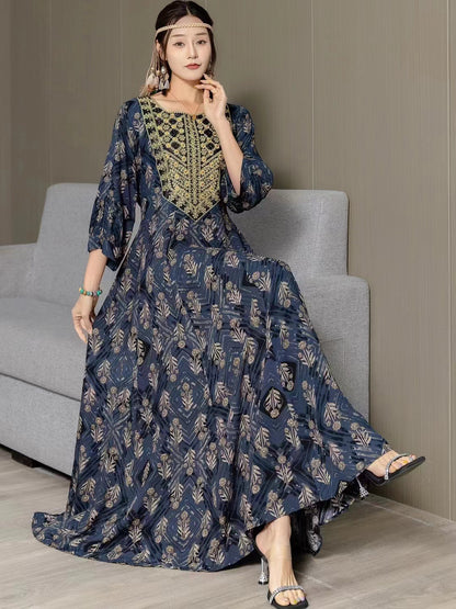 Fashion Personalized Ethnic Style Cotton Dress