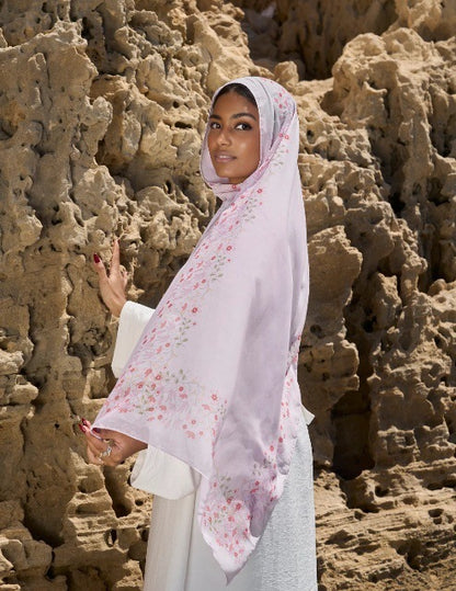 Satin Printed Hijab Printed Shawl Headscarf