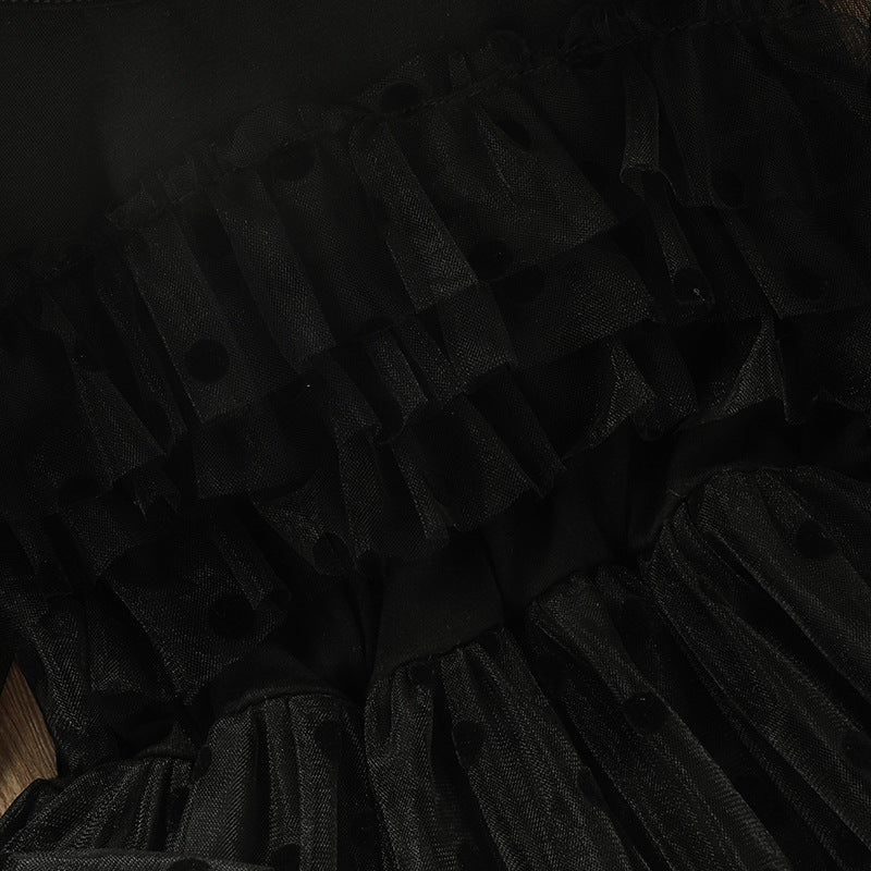 Children's Fashion Polka Dot Lace Long-sleeved Dress