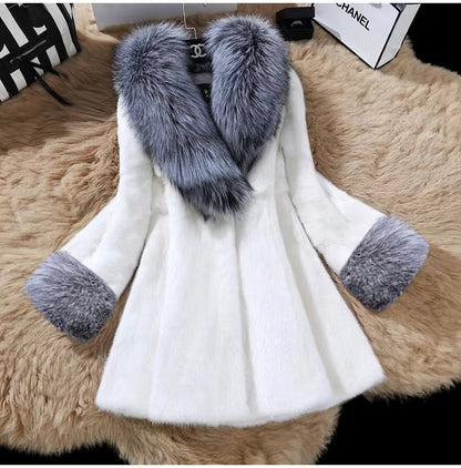 Artificial Mink Hair Women's Long Big Fur Collar