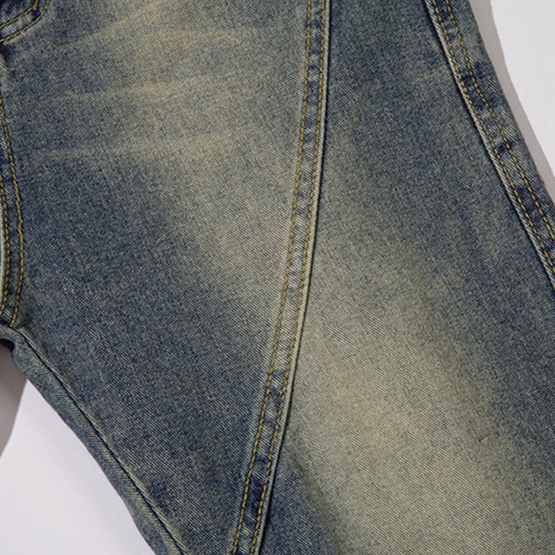 Fashion Denim Straight Mopping Pants Men