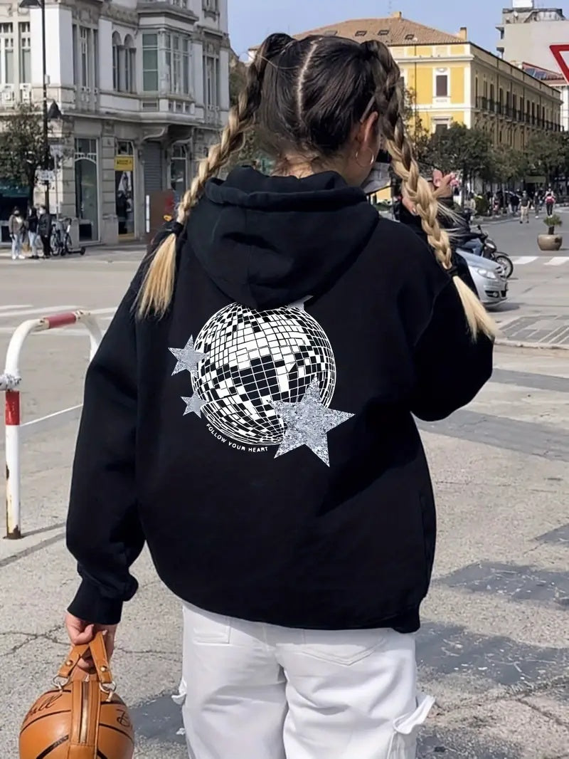 Women's Hoodie With Printed Embroidery