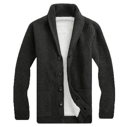 Autumn And Winter Sweater Knitwear Men's Cardigan Lapel