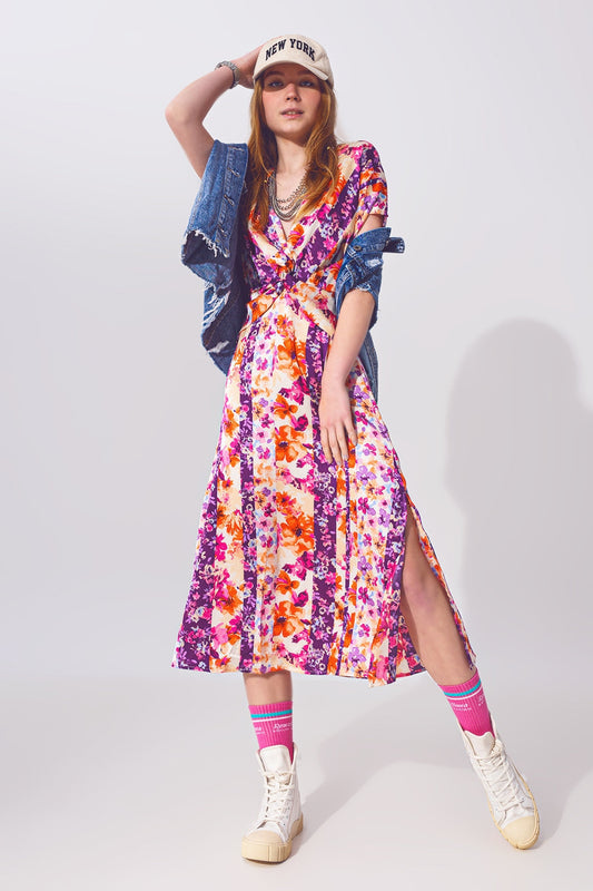 Florentia Knot-Front Midi Dress