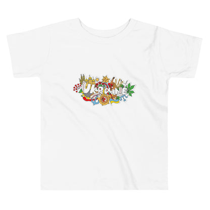 Toddler Short Sleeve T-Shirt with Ukraine Design