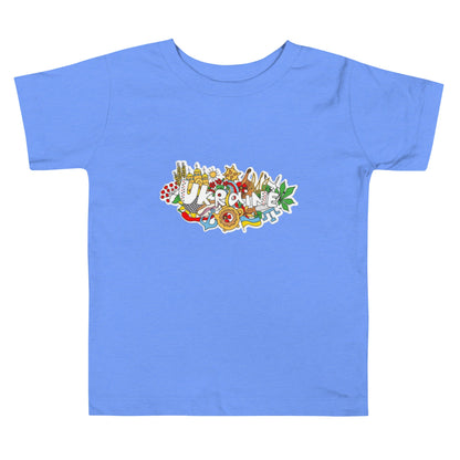 Toddler Short Sleeve T-Shirt with Ukraine Design