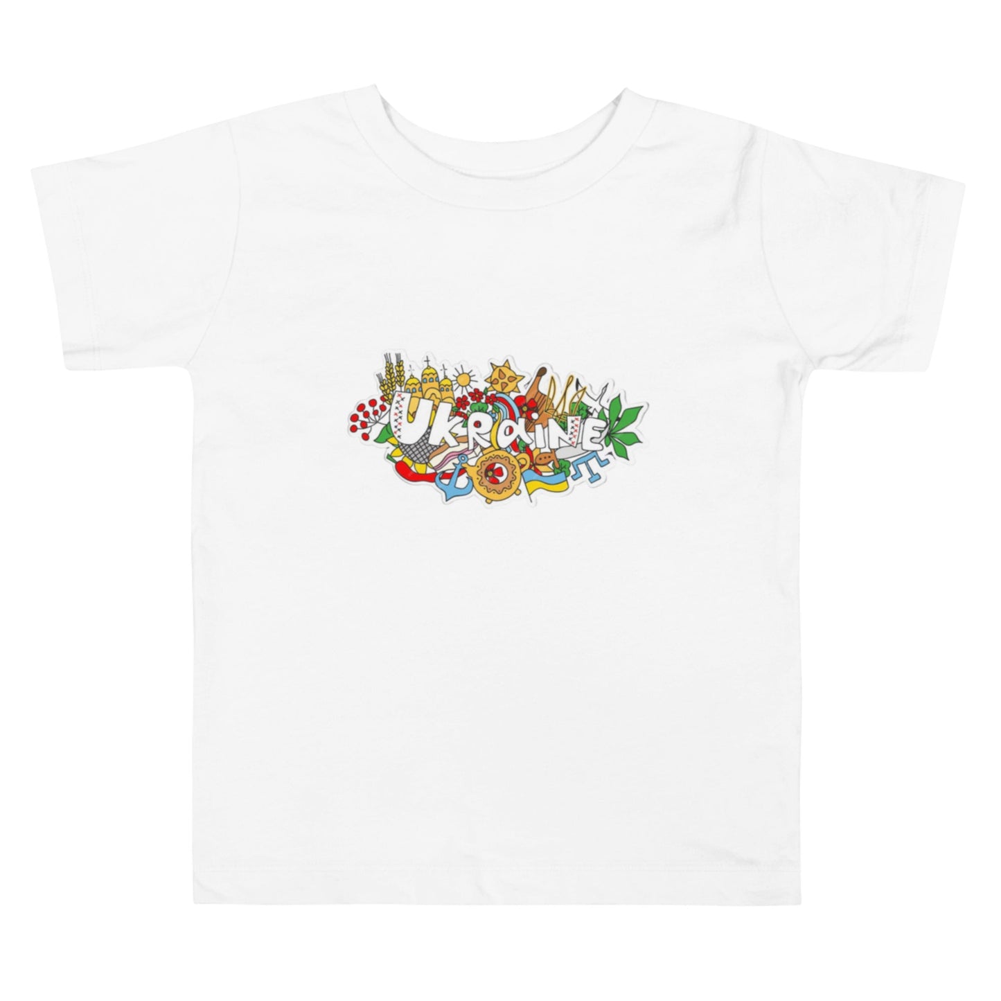 Toddler Short Sleeve T-Shirt with Ukraine Design