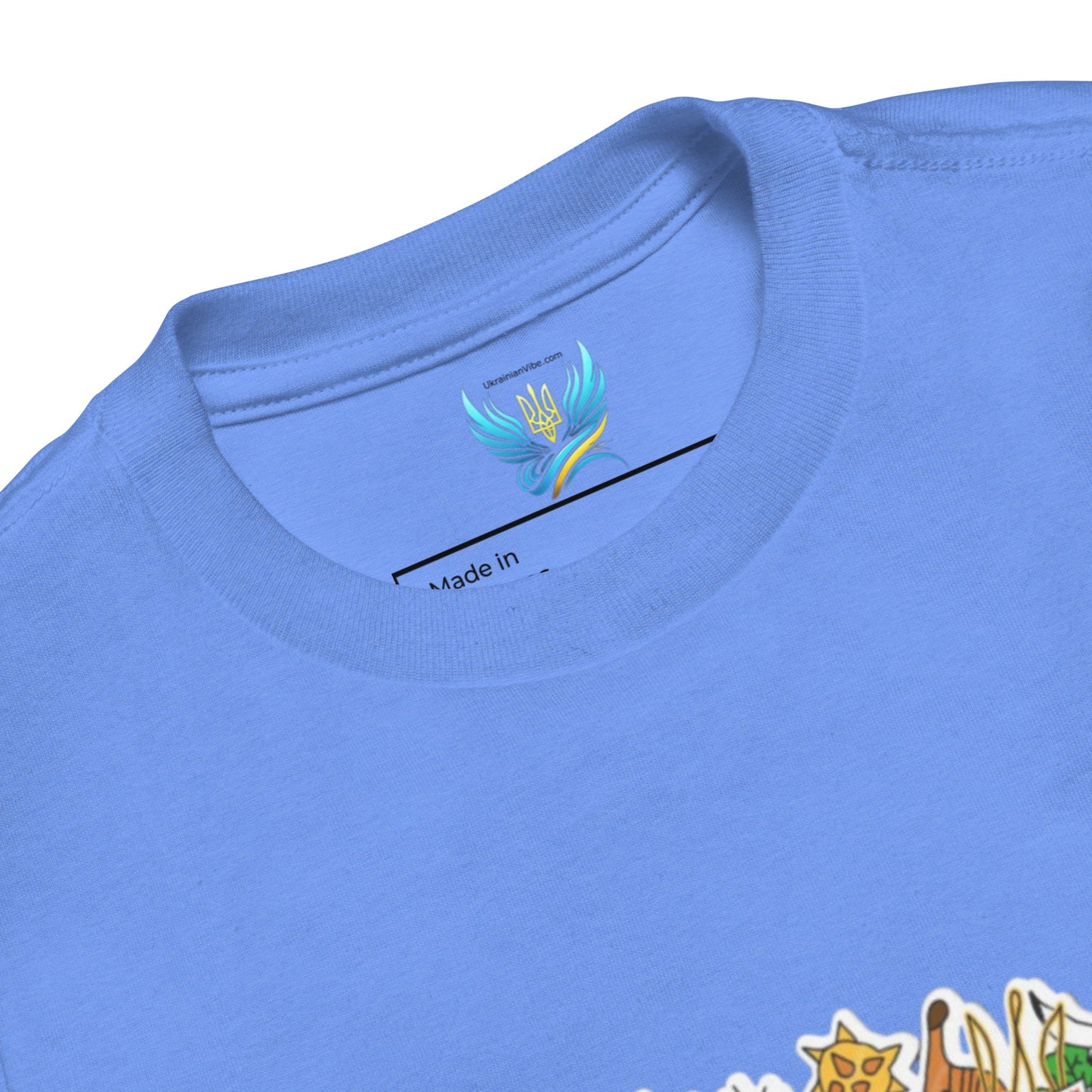 Toddler Short Sleeve T-Shirt with Ukraine Design