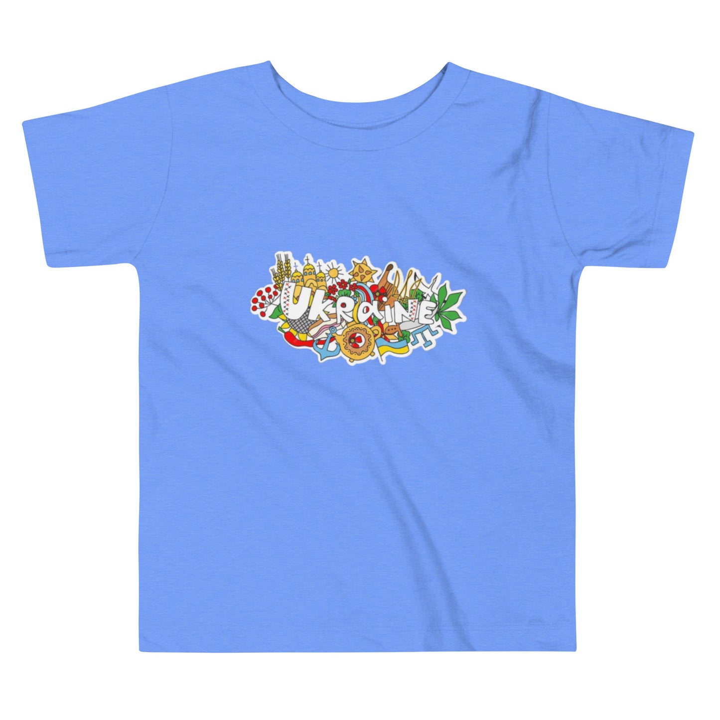 Toddler Short Sleeve T-Shirt with Ukraine Design