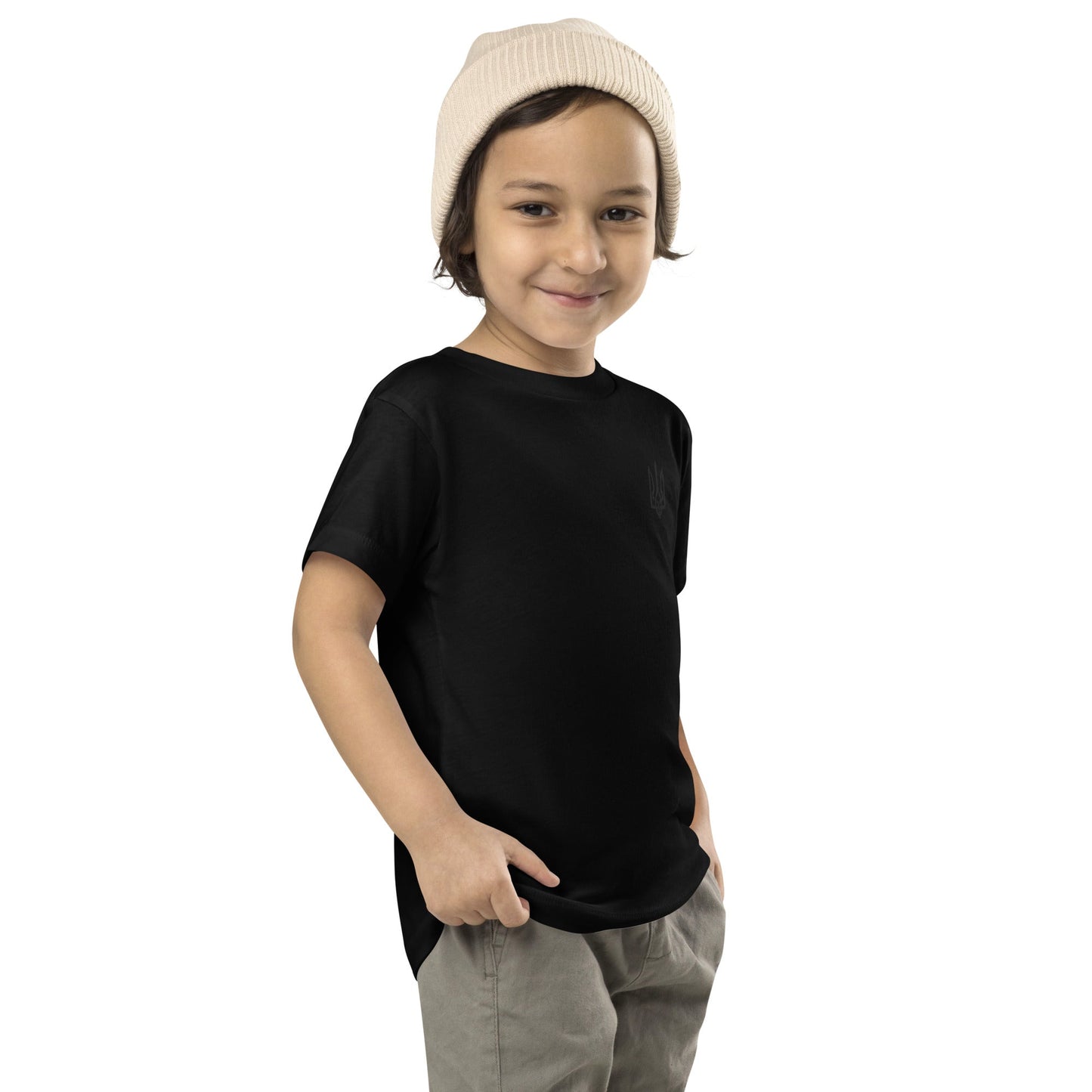 Toddler Short Sleeve Tee with Ukrainian Tryzub