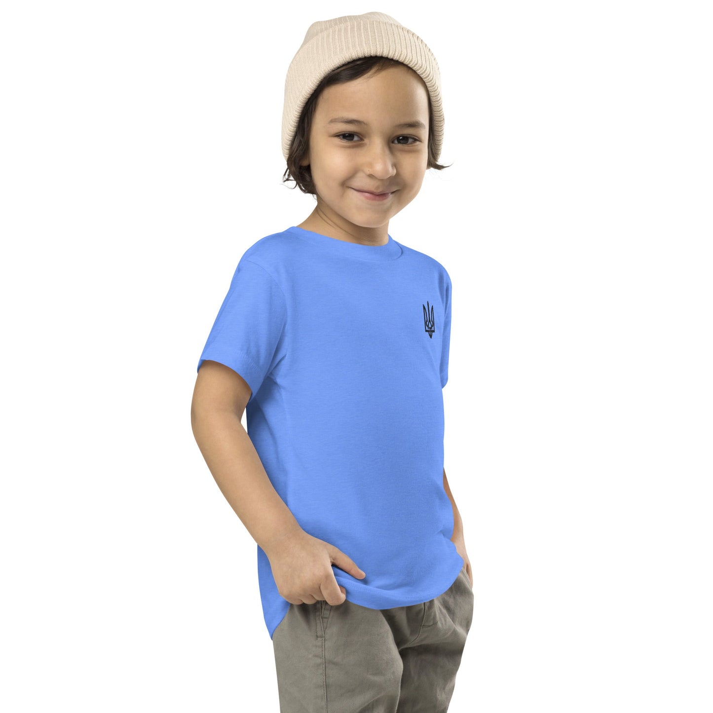 Toddler Short Sleeve Tee with Ukrainian Tryzub