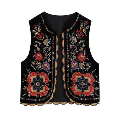 Babyshka style Vyshyvanka Waistcoat